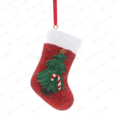 Christmas Tree With Sock Ornament Personalized Christmas Tree Ornament