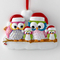 Owl Family Of 6 Personalized Christmas Tree Ornament