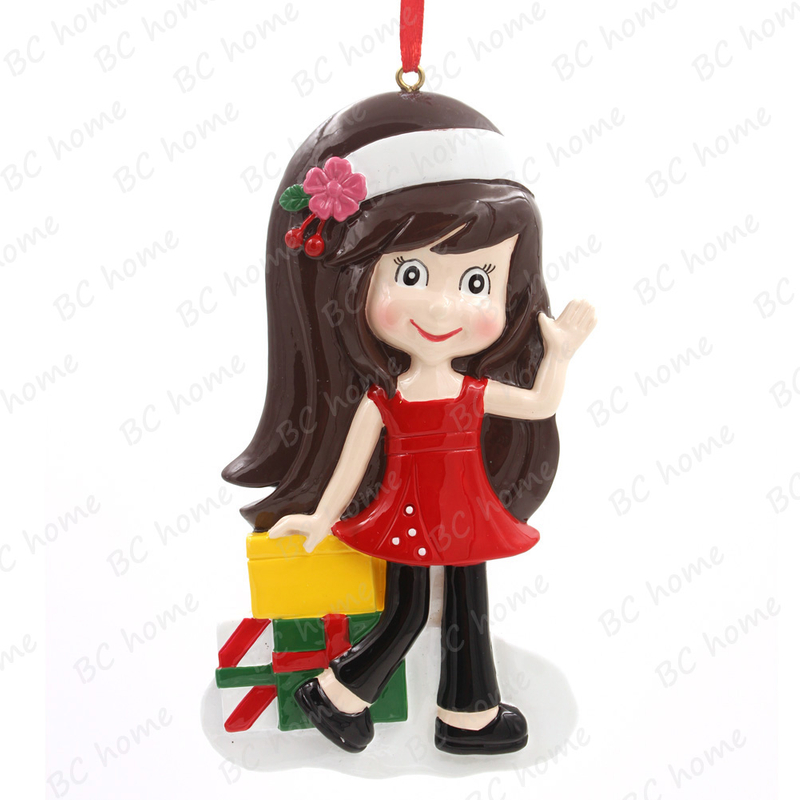 Shopping Girl Personalized Christmas Tree Ornament