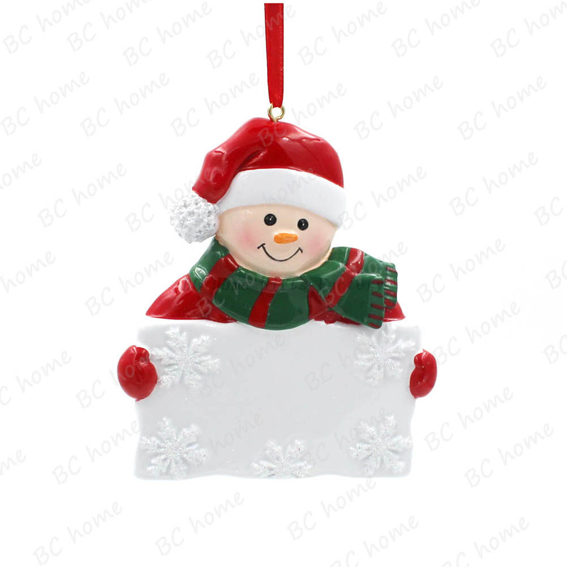 Snowman Hold Board Ornament Personalized Christmas Tree Ornament