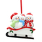 Snowman In Sled Family Of 6 Personalized Christmas Tree Ornament