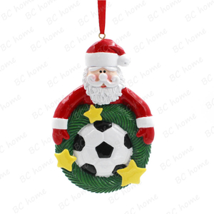 Christmasman With Football Ornament Personalized Christmas Tree Ornament