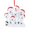 Polar Bear Family Of 9 Personalized Christmas Tree Ornament