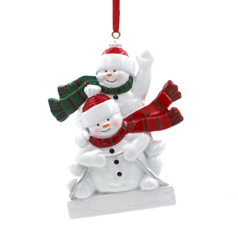 Snowman Sleigh Family Of 6 Personalized Christmas Tree Ornament