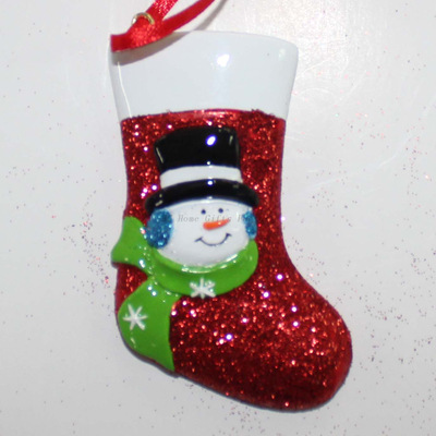 Snowman With Sock Ornament Personalized Christmas Tree Ornament