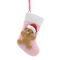 Baby Stocking With Bear Ornament Personalized Christmas Tree Ornament