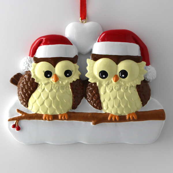 Owl Family Of 6 Personalized Christmas Tree Ornament