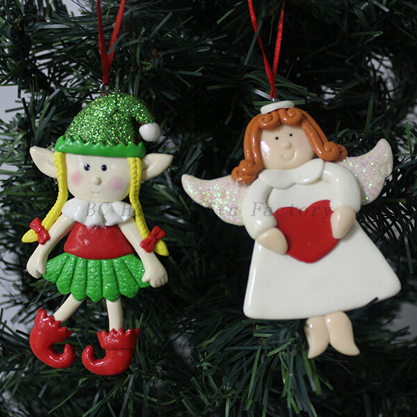 Personalized Polymer Clay Ornaments For Christmas Tree Decoration