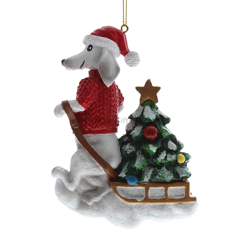 Personlized 3D Chritmas Tree and Dog Ornament