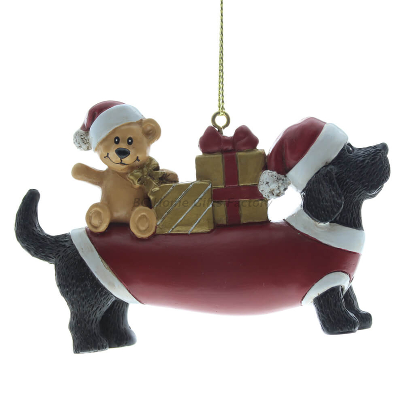 Personlized 3D Dog and Chritmas Gifts Box Ornament