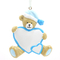 Bear With Heart Ornament Personalized Christmas Tree Ornament