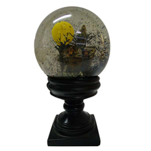 haunted house halloween water globe
