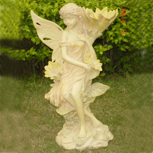 Chaste White Angel With Animal Resin Crafts