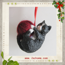 Black Cat Christmas tree hanging ornament