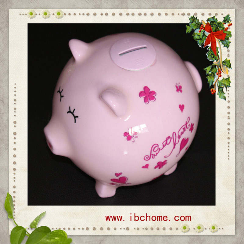 Resin Piggy money box,coin saving box