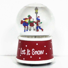 Christmas Kids Skating Polyresin Snow globes