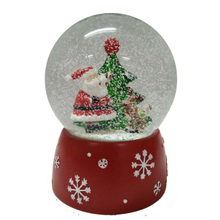 Christmas snow globe with snow