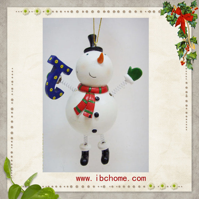 Resin Couples Snowman,Christmas tree decoration